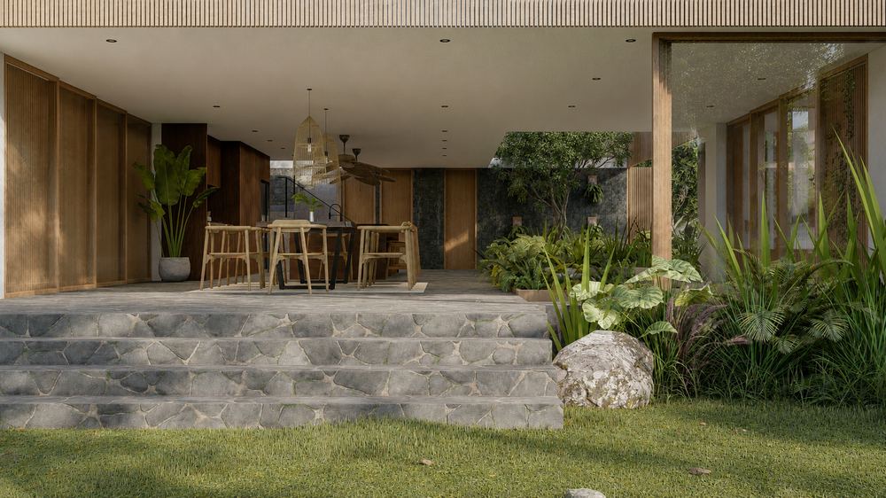 The Refuge House dining terrace