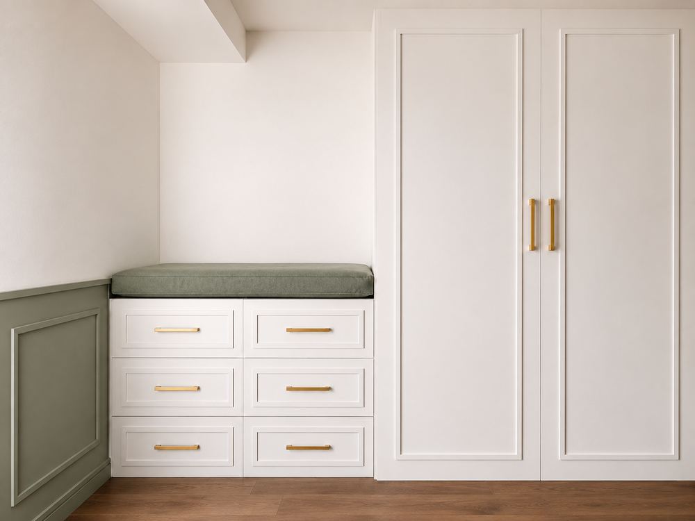 Azul Loft built-in wardrobe and window seat
