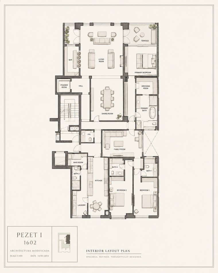 Design implementation interior layout plan